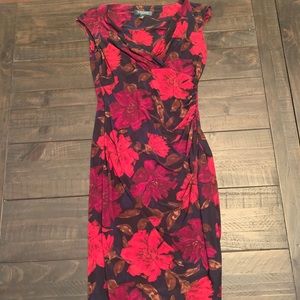 LAUREN Ralph Lauren Black & Red Floral Dress